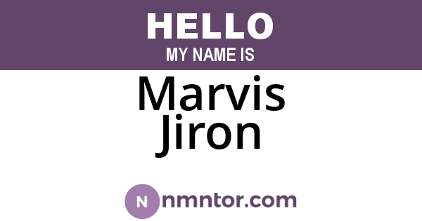 Marvis Jiron