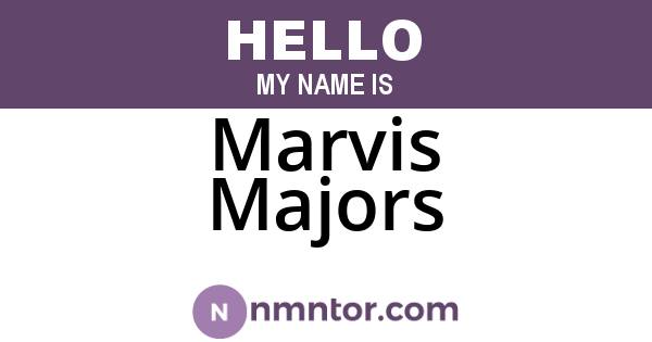 Marvis Majors