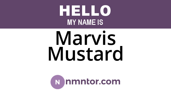 Marvis Mustard