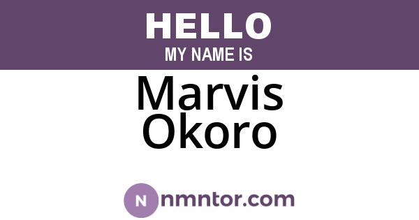 Marvis Okoro