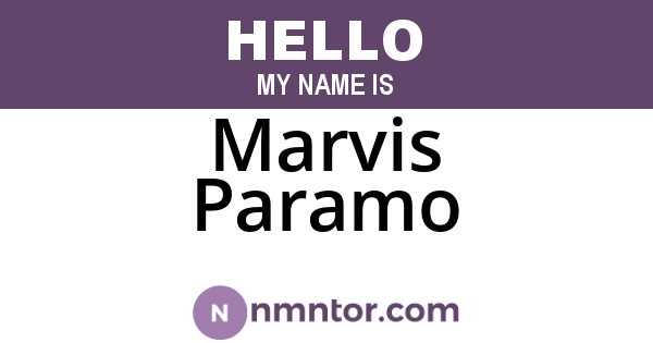 Marvis Paramo