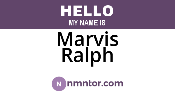 Marvis Ralph