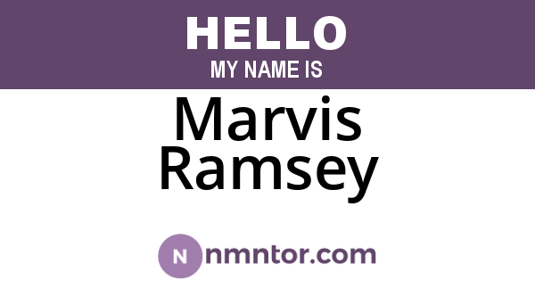 Marvis Ramsey
