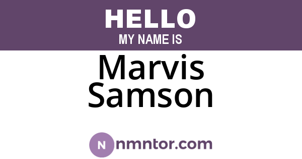 Marvis Samson