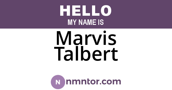Marvis Talbert