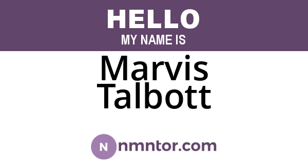 Marvis Talbott