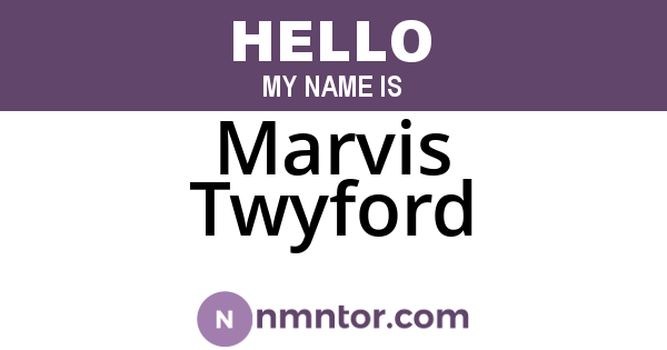 Marvis Twyford