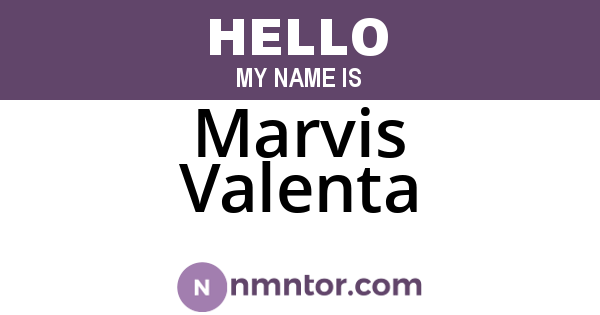 Marvis Valenta
