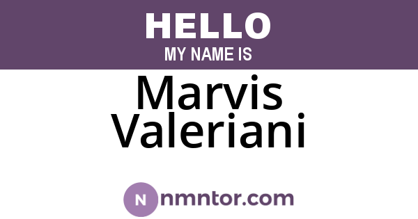 Marvis Valeriani
