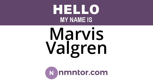 Marvis Valgren