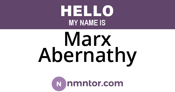 Marx Abernathy