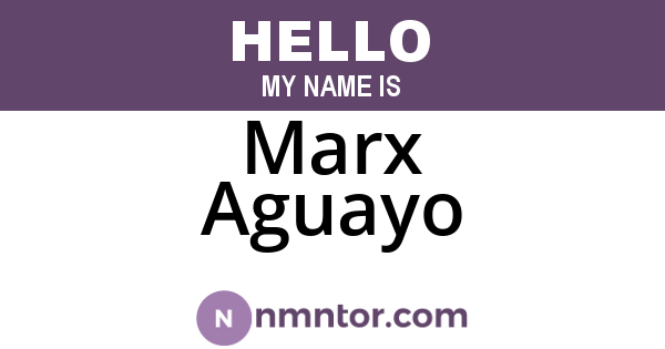 Marx Aguayo