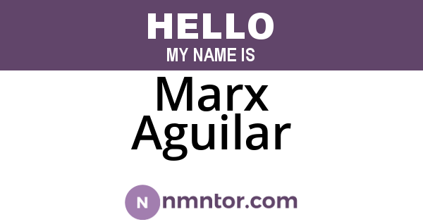Marx Aguilar