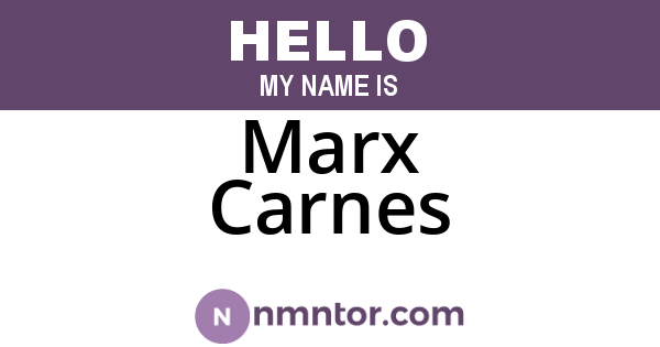 Marx Carnes