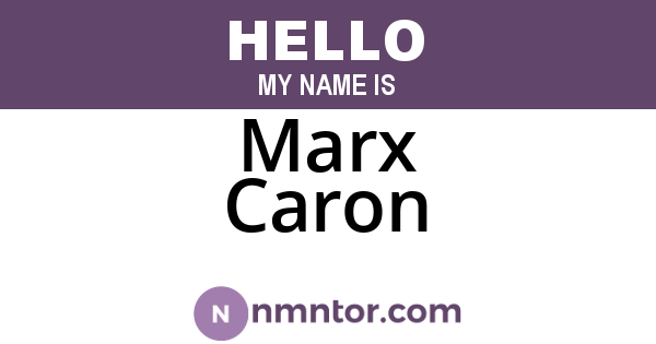 Marx Caron