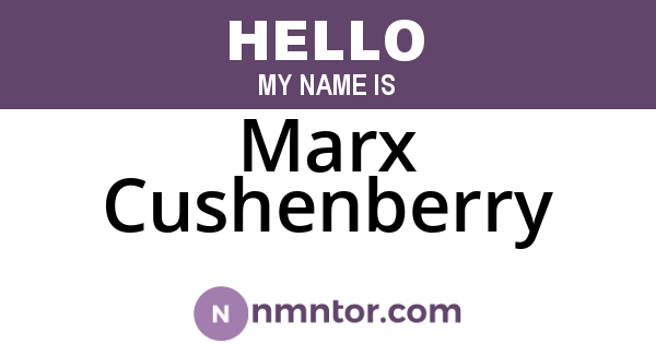 Marx Cushenberry
