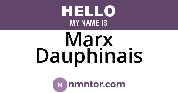 Marx Dauphinais