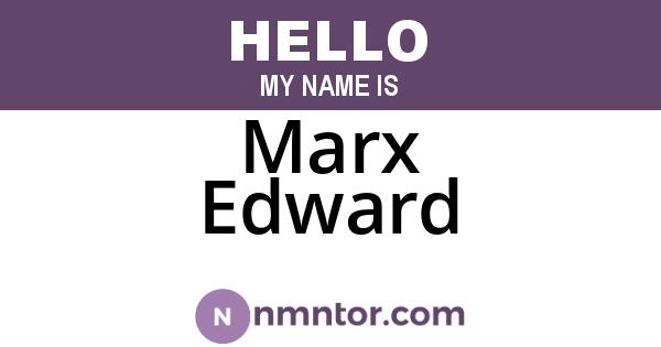 Marx Edward