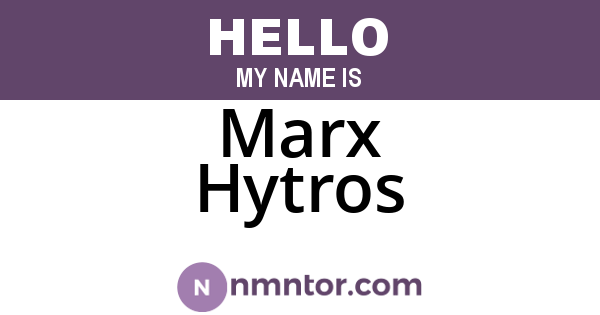 Marx Hytros