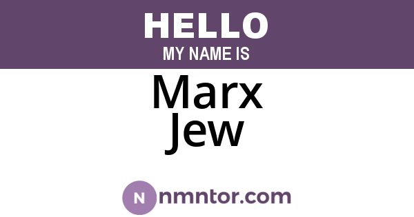 Marx Jew