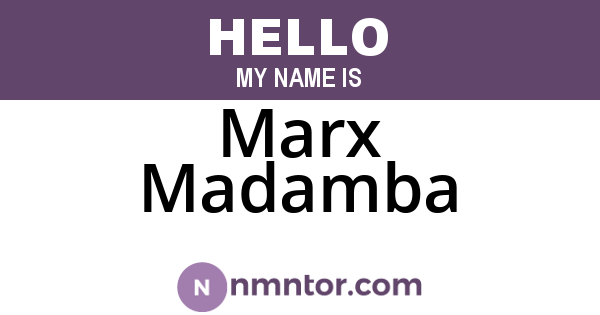 Marx Madamba