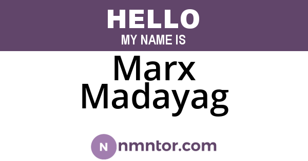 Marx Madayag