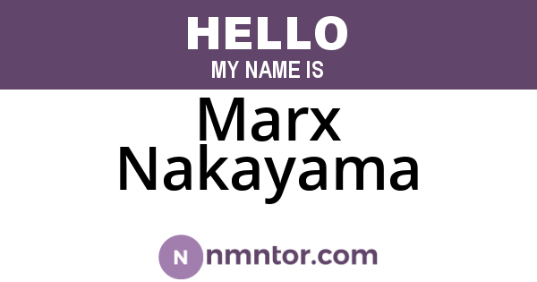 Marx Nakayama