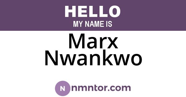 Marx Nwankwo