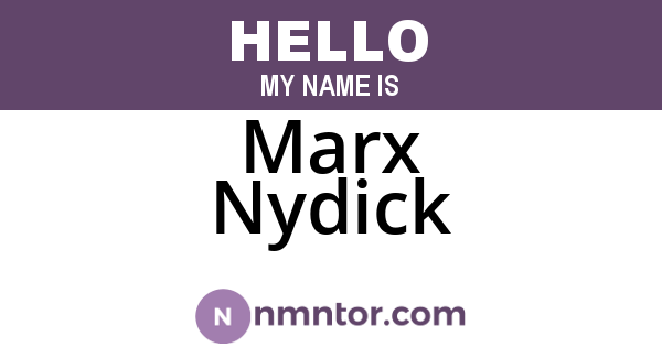 Marx Nydick
