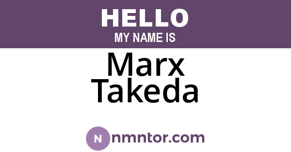 Marx Takeda