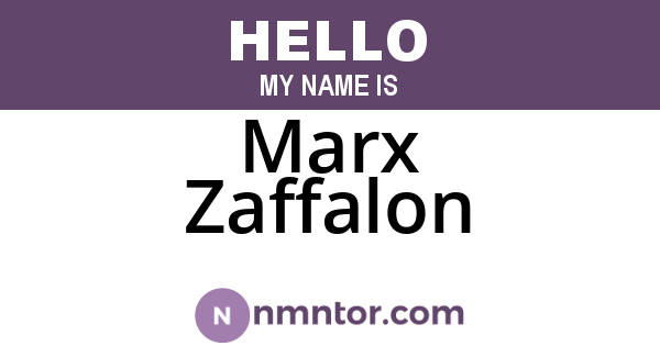 Marx Zaffalon