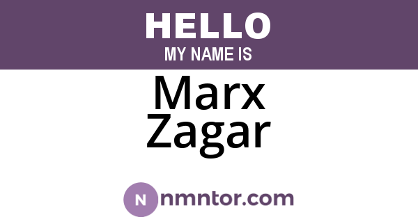 Marx Zagar