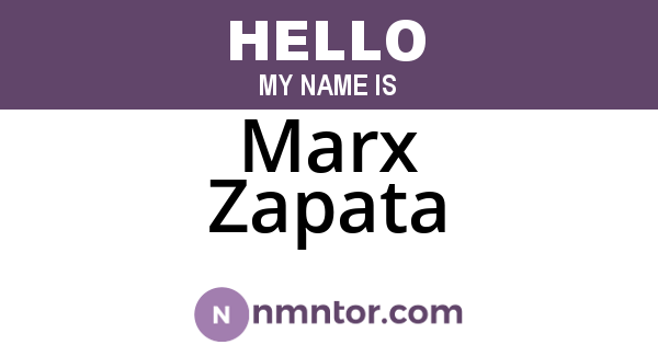 Marx Zapata