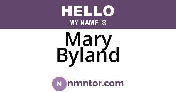 Mary Byland