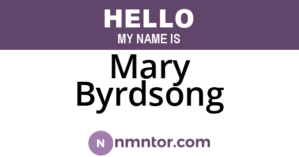 Mary Byrdsong