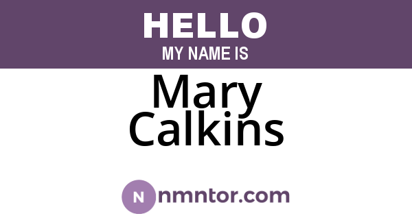 Mary Calkins