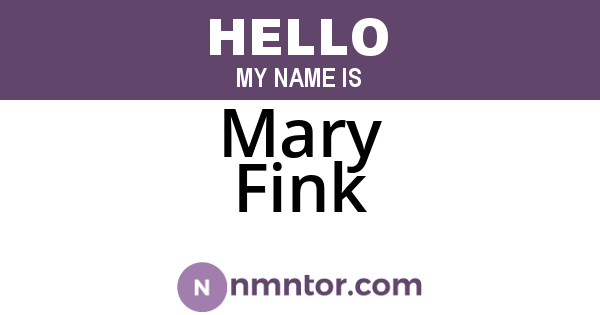 Mary Fink