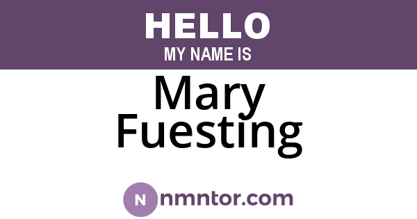 Mary Fuesting