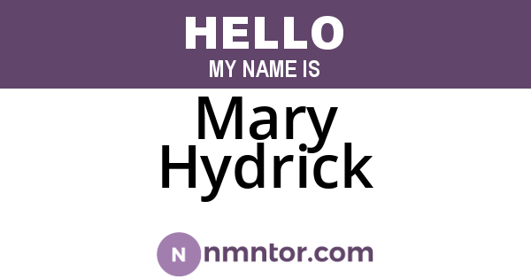 Mary Hydrick