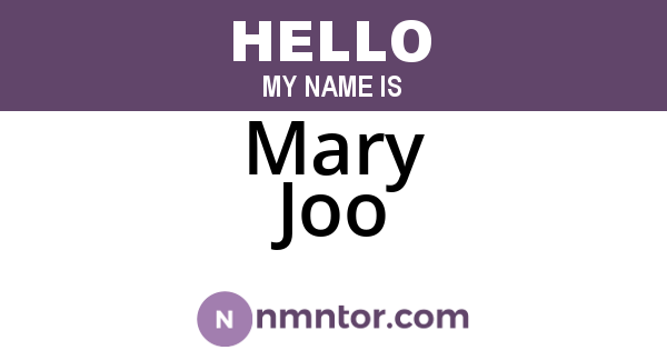 Mary Joo