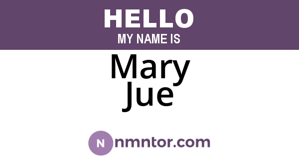 Mary Jue
