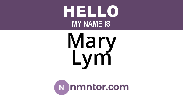 Mary Lym
