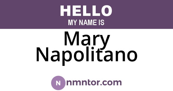 Mary Napolitano