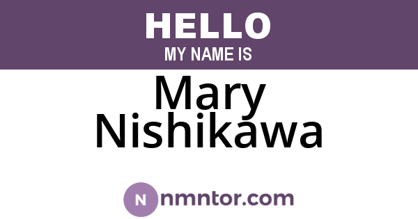 Mary Nishikawa