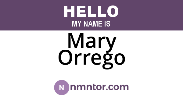 Mary Orrego