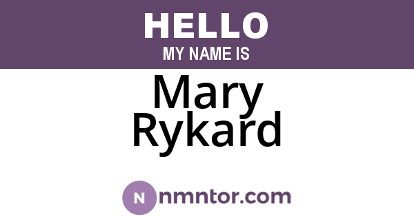 Mary Rykard