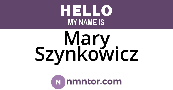 Mary Szynkowicz