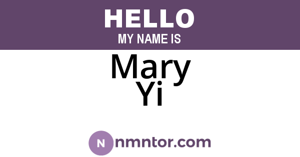Mary Yi