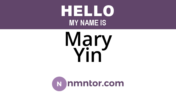 Mary Yin