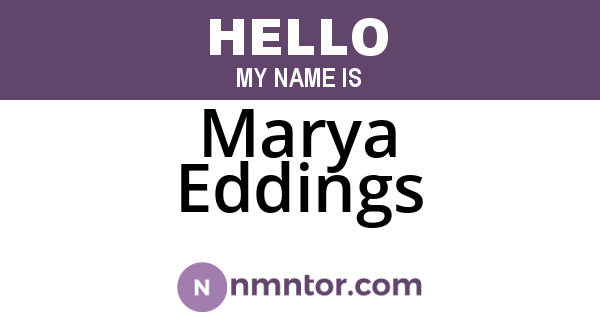Marya Eddings
